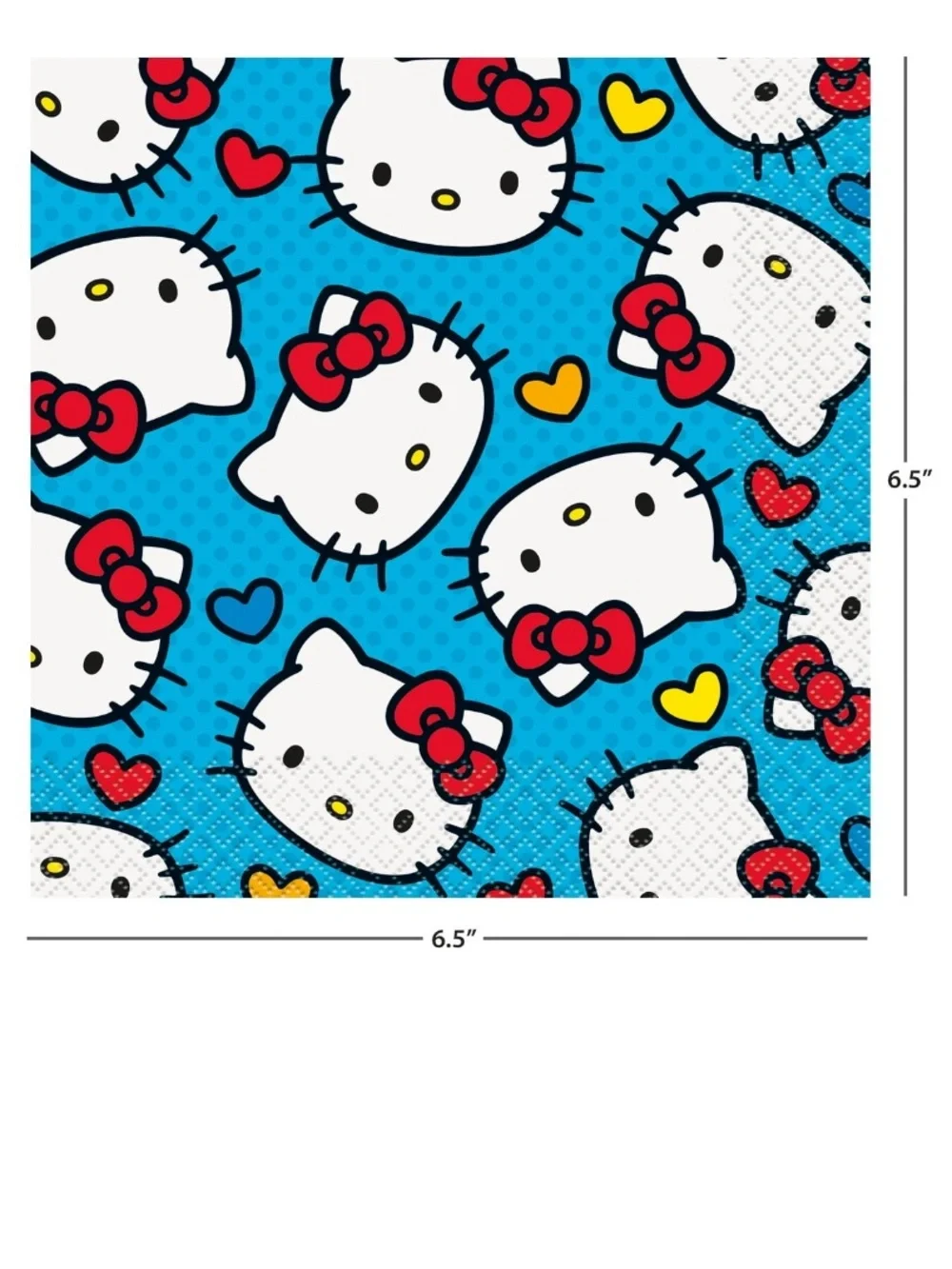 Hello Kitty Blue Party Lunch/Dinner Plates & Napkins Set
